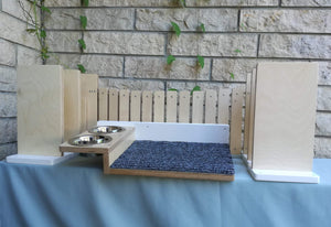 Cat Wall Shelf Step Bridge Feeder Bundle - Wally Starter Sixpack Bundle - Scratchy Things Premium Pet Furniture