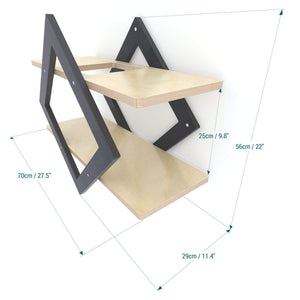 Cat Wall Shelf - Wally Gem - Scratchy Things Premium Pet Furniture