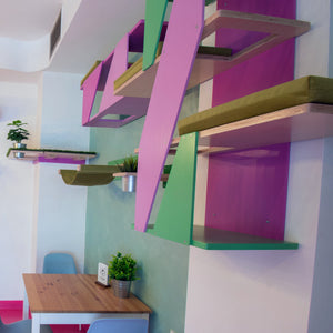 Big Cat Wall Shelf Bed Box - BigCat Sharp Stacker - Scratchy Things Premium Pet Furniture