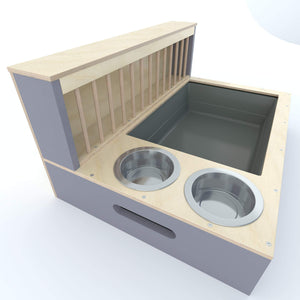 Rabbit Hay Feeder Litter box - Nibbler Combo Maxi 3in1 - Scratchy Things Premium Pet Furniture