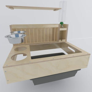 Rabbit Hay Feeder Litter box - Nibbler Combo Spectra 3in1 - Scratchy Things Premium Pet Furniture