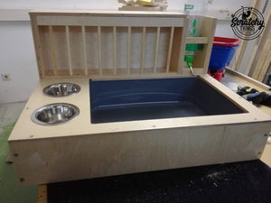 Rabbit Hay Feeder Water Litter box - Nibbler Combo 4in1 - Scratchy Things Premium Pet Furniture