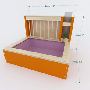 Rabbit Hay Feeder Water Litter box - Nibbler Combo Mini Spectra - Scratchy Things Premium Pet Furniture