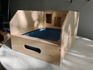 Rabbit Hay Feeder Litter box - Nibbler NaughtyVille 2in1 - Scratchy Things Premium Pet Furniture