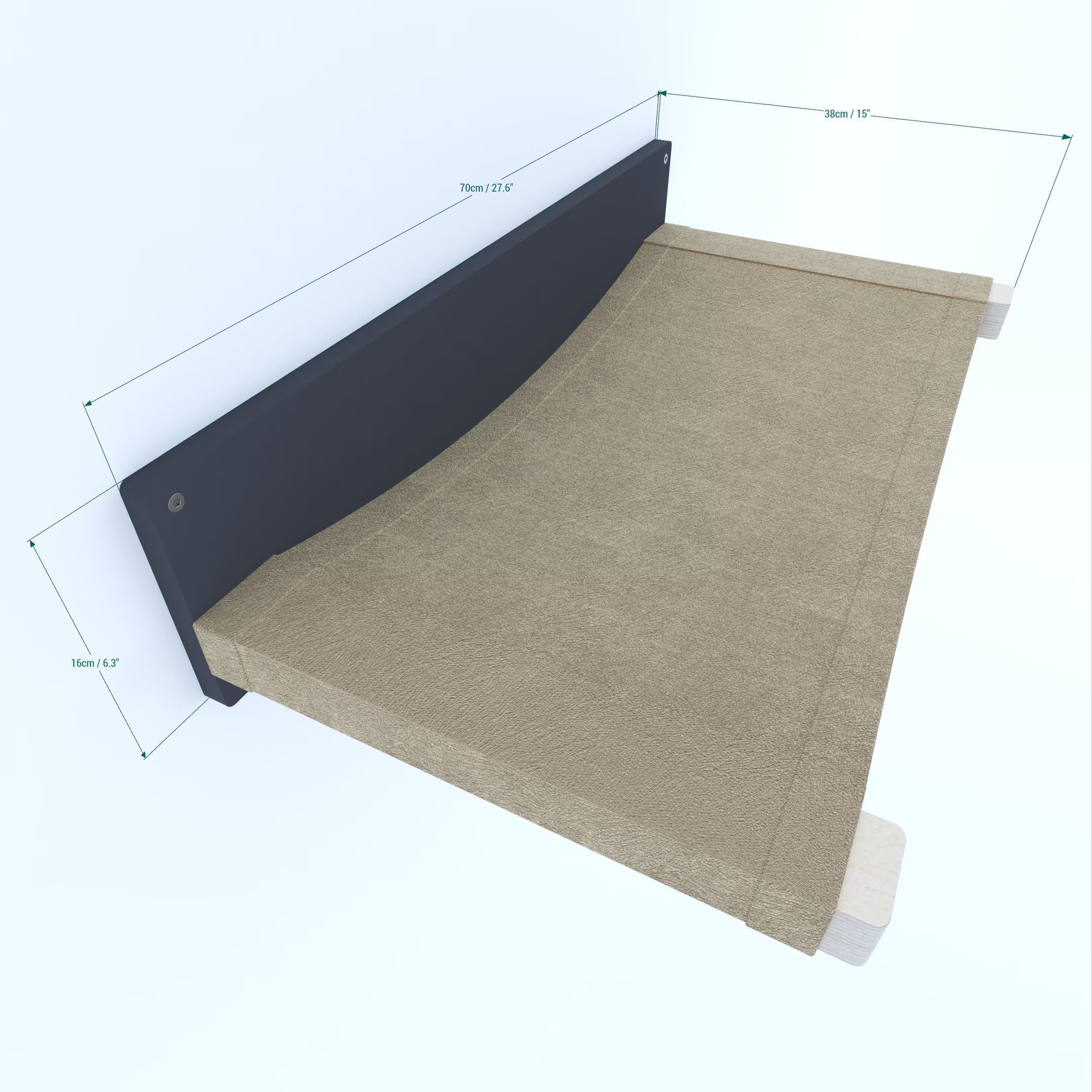 Big Giant Cat Wall Shelf Bed Hammock - Wally Giant Cot - Scratchy Things Premium Pet Furniture