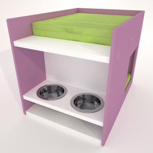 Cat Box Feeder House Bed - Boxy BnB - Scratchy Things Premium Pet Furniture