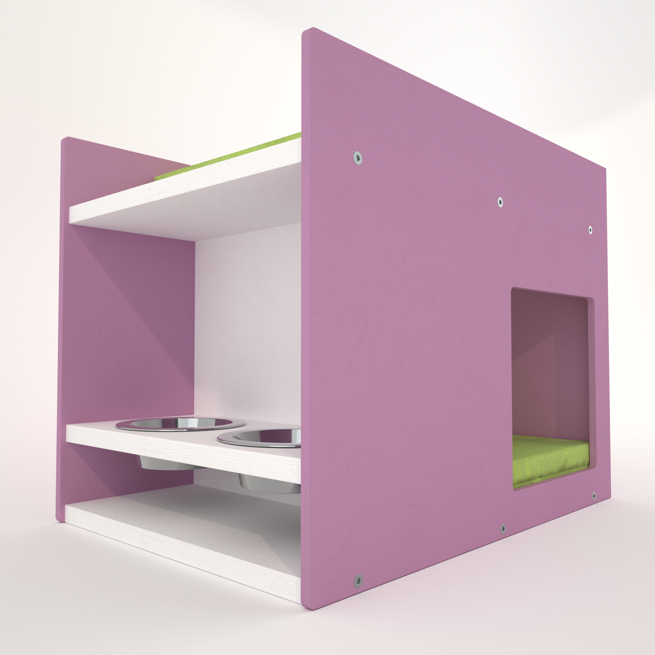 Cat Box Feeder House Bed - Boxy BnB - Scratchy Things Premium Pet Furniture