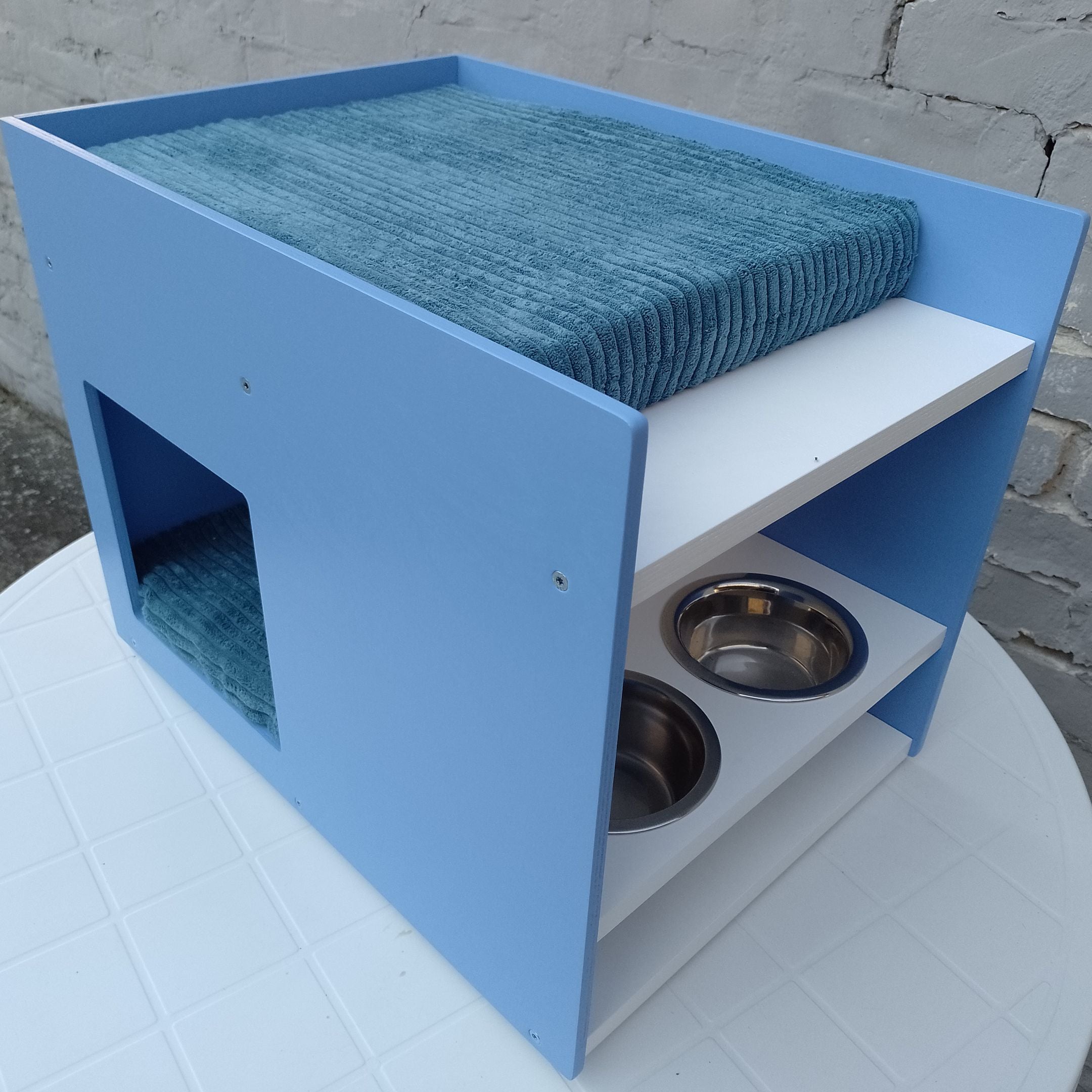 Cat Box Feeder House Bed - Boxy BnB - Scratchy Things Premium Pet Furniture