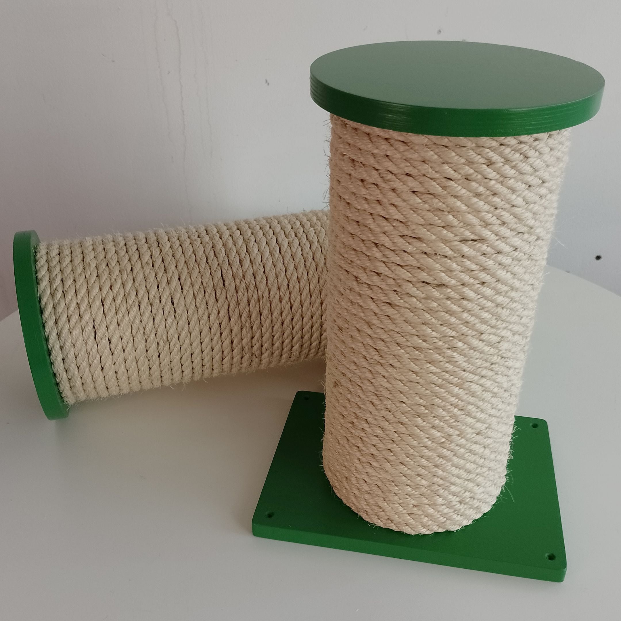 Cat Wall Scratching Pole Step Shelf - Wally Round Step Chonk - Scratchy Things Premium Pet Furniture