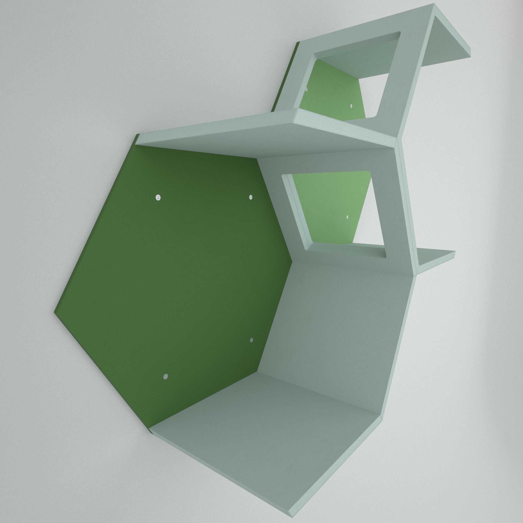 Cat Wall Shelf Hexagonal Bed - Wally OpenHex 2-pack - Scratchy Things Premium Pet Furniture