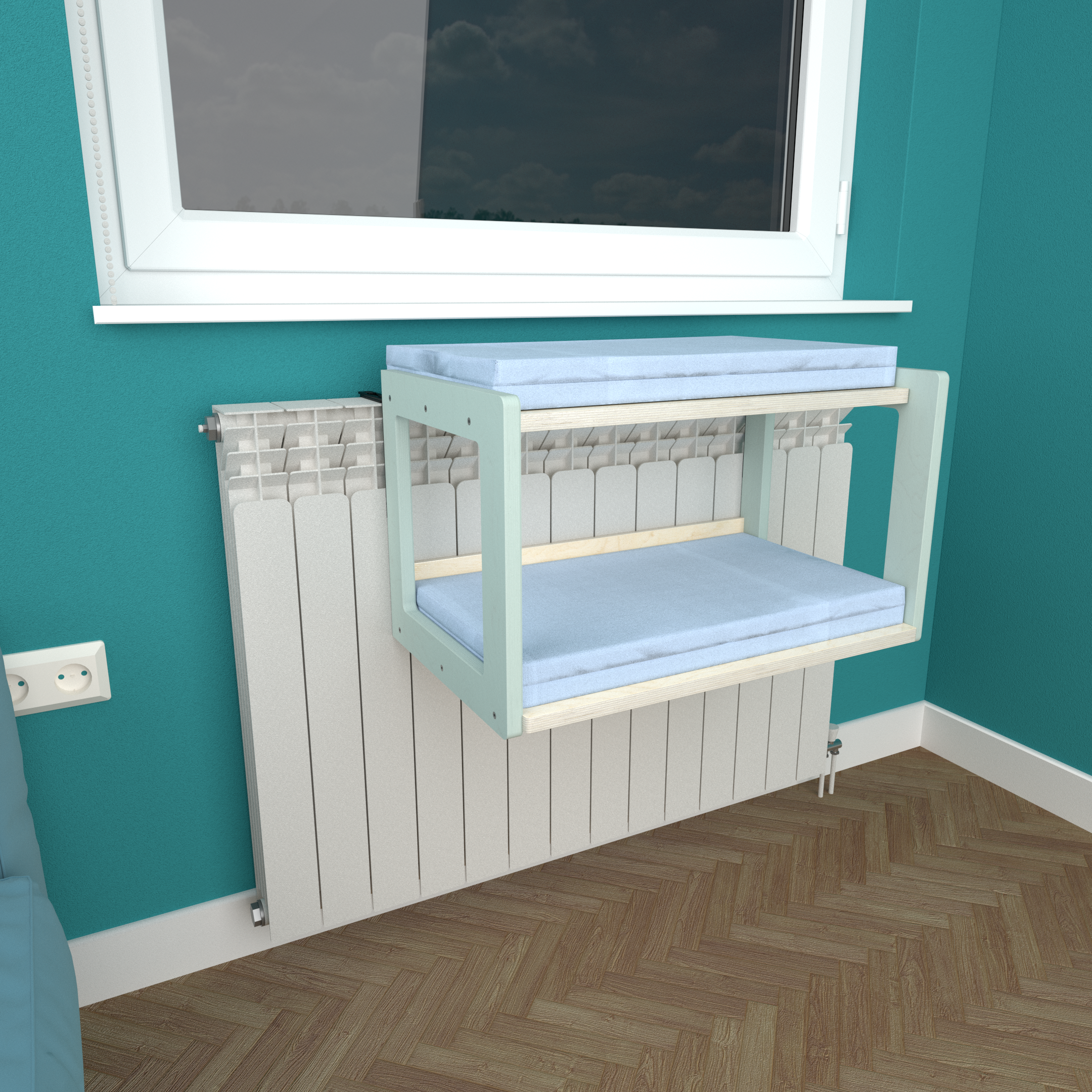 Cat Radiator Double Bed Toasty BigCat Twin Flat from Scratchy Things