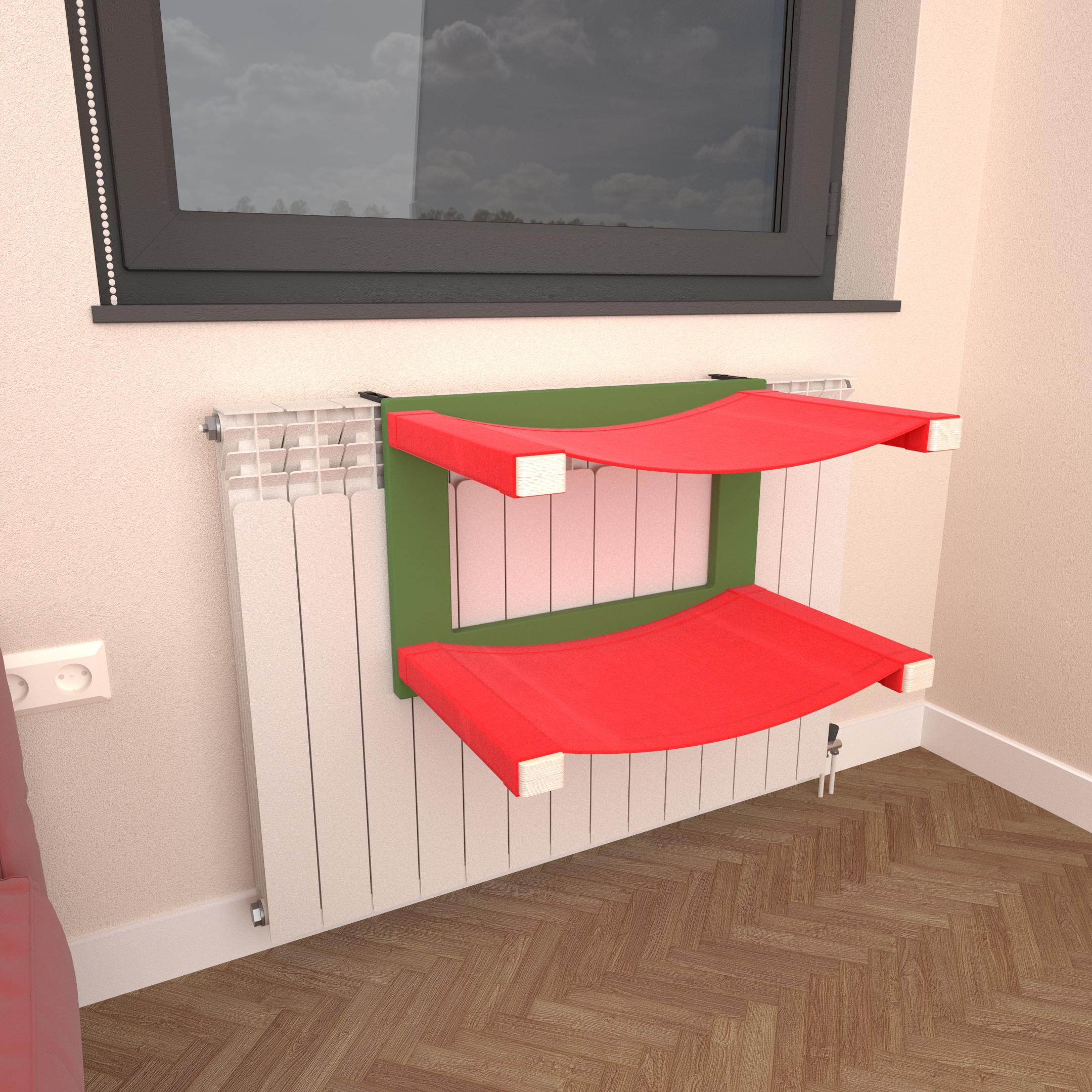 Double radiator cat bed best sale