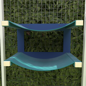 Catio Big Cat Wall Shelf Bed Cot Hammock - Catio BigCat Twin Cot - outdoor cat double hammock for large cats - Scratchy Things Premium Pet Furniture