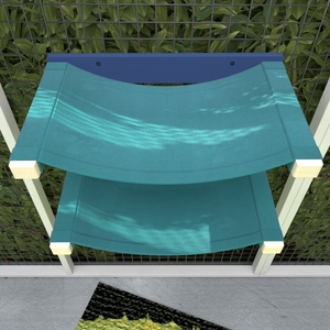 Catio Big Cat Wall Shelf Bed Cot Hammock - Catio BigCat Twin Cot - outdoor cat double hammock for large cats - Scratchy Things Premium Pet Furniture