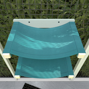 Catio Big Cat Wall Shelf Bed Cot Hammock - Catio Twin Cot - outdoor cat double hammock - Scratchy Things Premium Pet Furniture