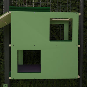 Catio Big Cat Wall Shelf Bed Perch - Catio BigCat Loft - outdoor multilevel cat shelf - Scratchy Things Premium Pet Furniture