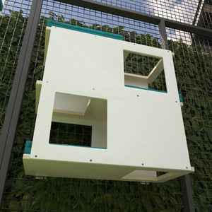 Catio Big Cat Wall Shelf Bed Perch - Catio BigCat Loft - outdoor multilevel cat shelf - Scratchy Things Premium Pet Furniture