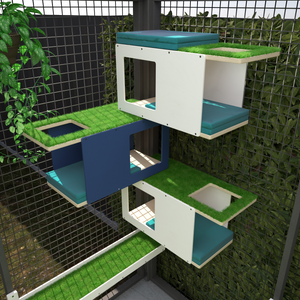 Catio Big Cat Wall Shelf Bed Perch - Catio BigCat CornerTunnel 3-pack - Scratchy Things Premium Pet Furniture