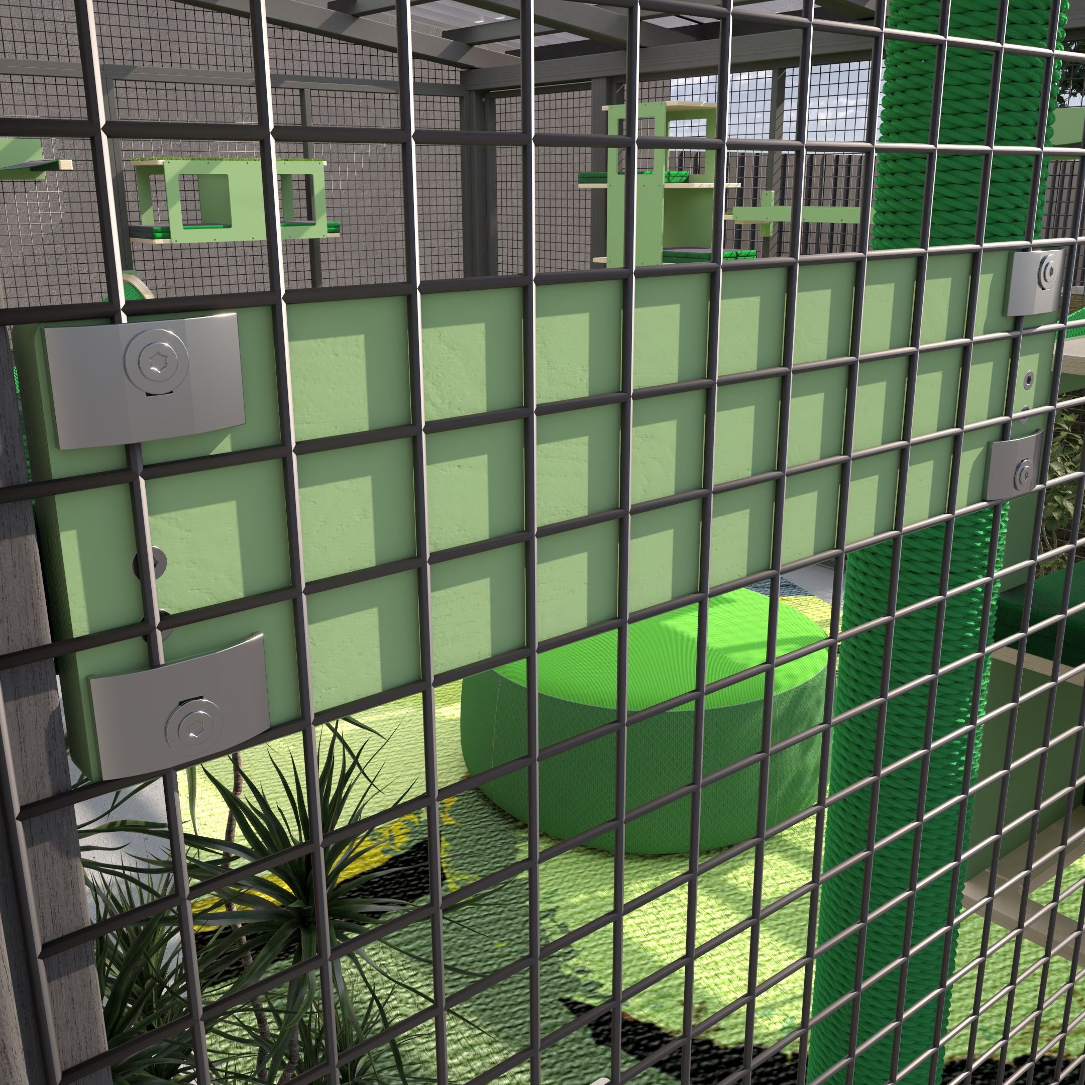 Catio Cat Wall Shelf Bed Cot Hammock - Catio Cot - outdoor cat hammock - Scratchy Things Premium Pet Furniture