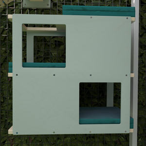 Catio Outdoor Cat Wall Shelf Bed Perch - Catio Loft - outdoor multilevel cat shelf - Scratchy Things Premium Pet Furniture