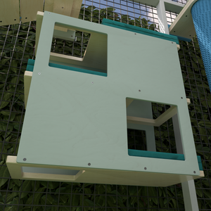 Catio Outdoor Cat Wall Shelf Bed Perch - Catio Loft - outdoor multilevel cat shelf - Scratchy Things Premium Pet Furniture