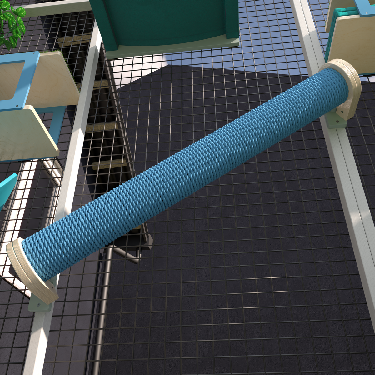 Angled Scratching Outdoor Cat Furniture - Catio Scratching Pole from Scratchy Things