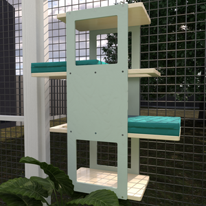 Catio Outdoor Cat Wall Shelf Bed Perch - Catio Stacker - multilevel outdoor shelf - Scratchy Things Premium Pet Furniture