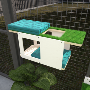 Catio Outdoor Cat Wall Shelf Bed Perch - Catio Tunnel Mini - outdoor cat house for cats - Scratchy Things Premium Pet Furniture