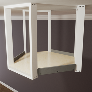 Cat Ceiling Shelf - Wally Skyhex - ceiling mounted cat shelf, hexagonal hub for multi way platform/bridge access, Cat intersection perch - Scratchy Things Premium Pet Furniture