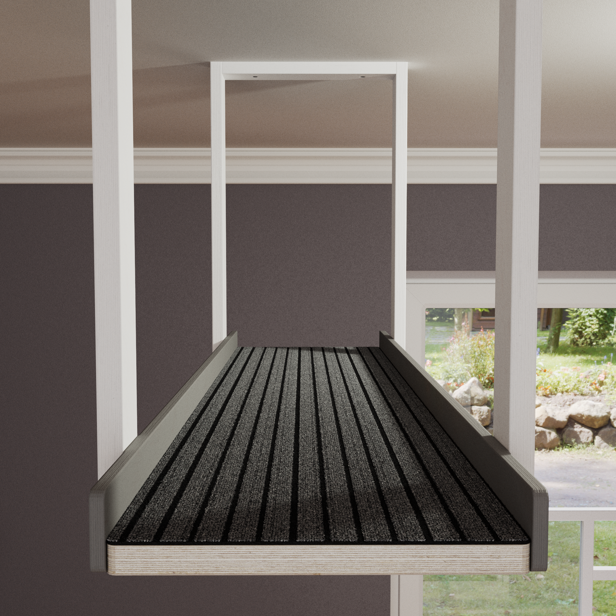 Cat Ceiling Shelf - Wally Skyway - ceiling mounted cat shelf, feline highway, walkway - Scratchy Things Premium Pet Furniture