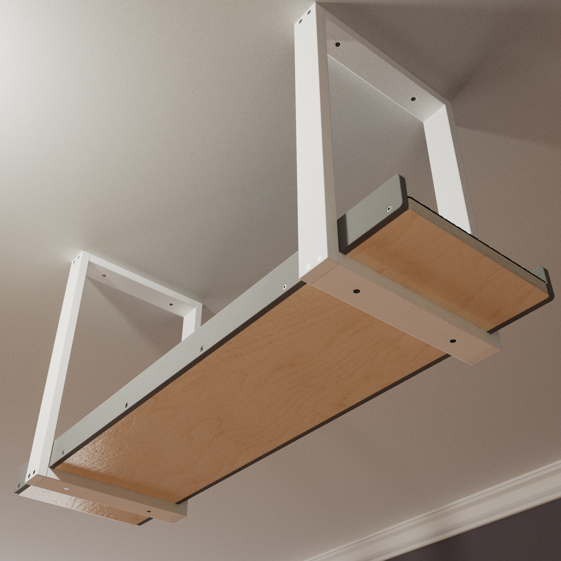 Cat Ceiling Shelf - Wally Skyway - ceiling mounted cat shelf, feline highway, walkway - Scratchy Things Premium Pet Furniture