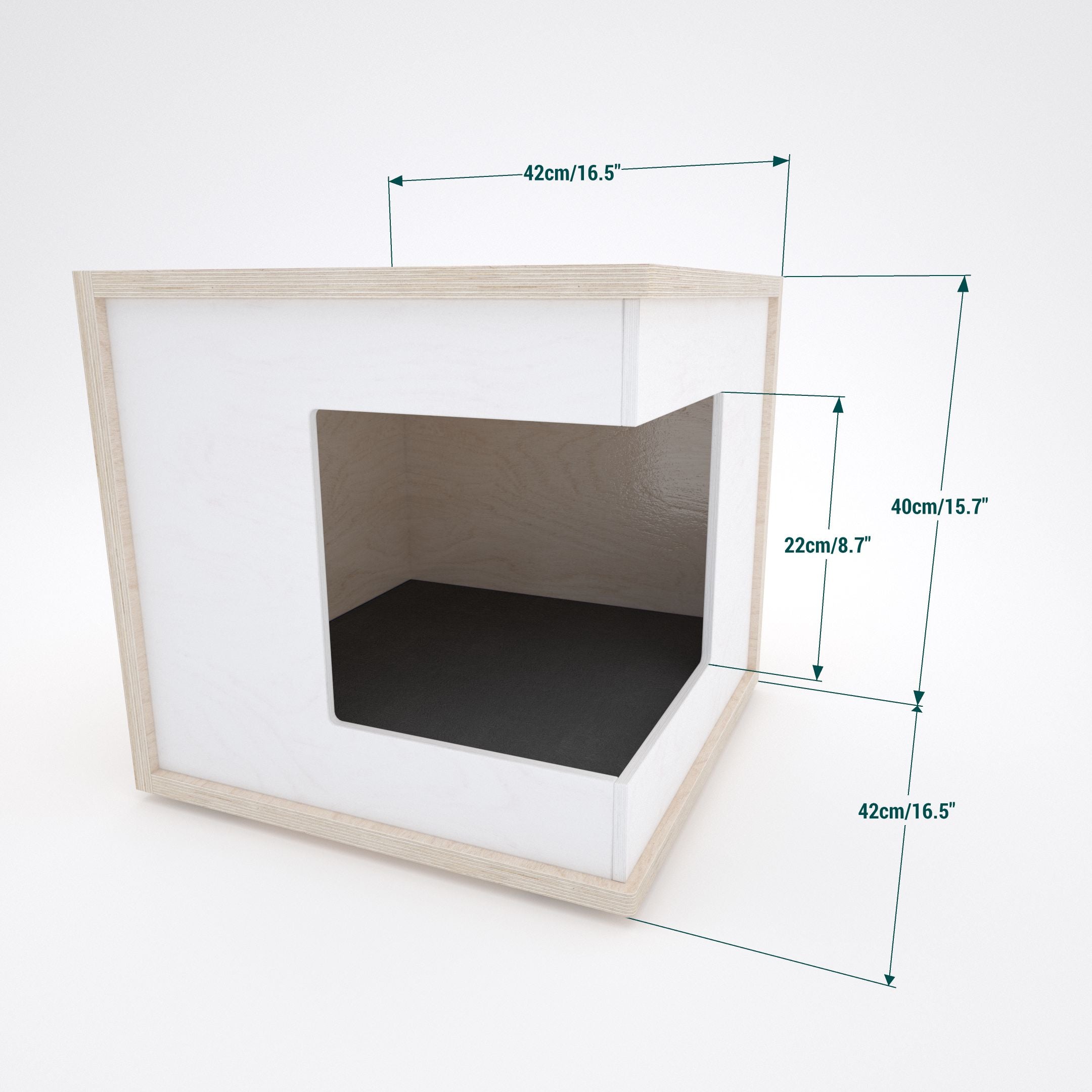 Cat Floor Bed Corner Box Disabled Cat - Wobbly CornerBox - Scratchy Things Premium Pet Furniture