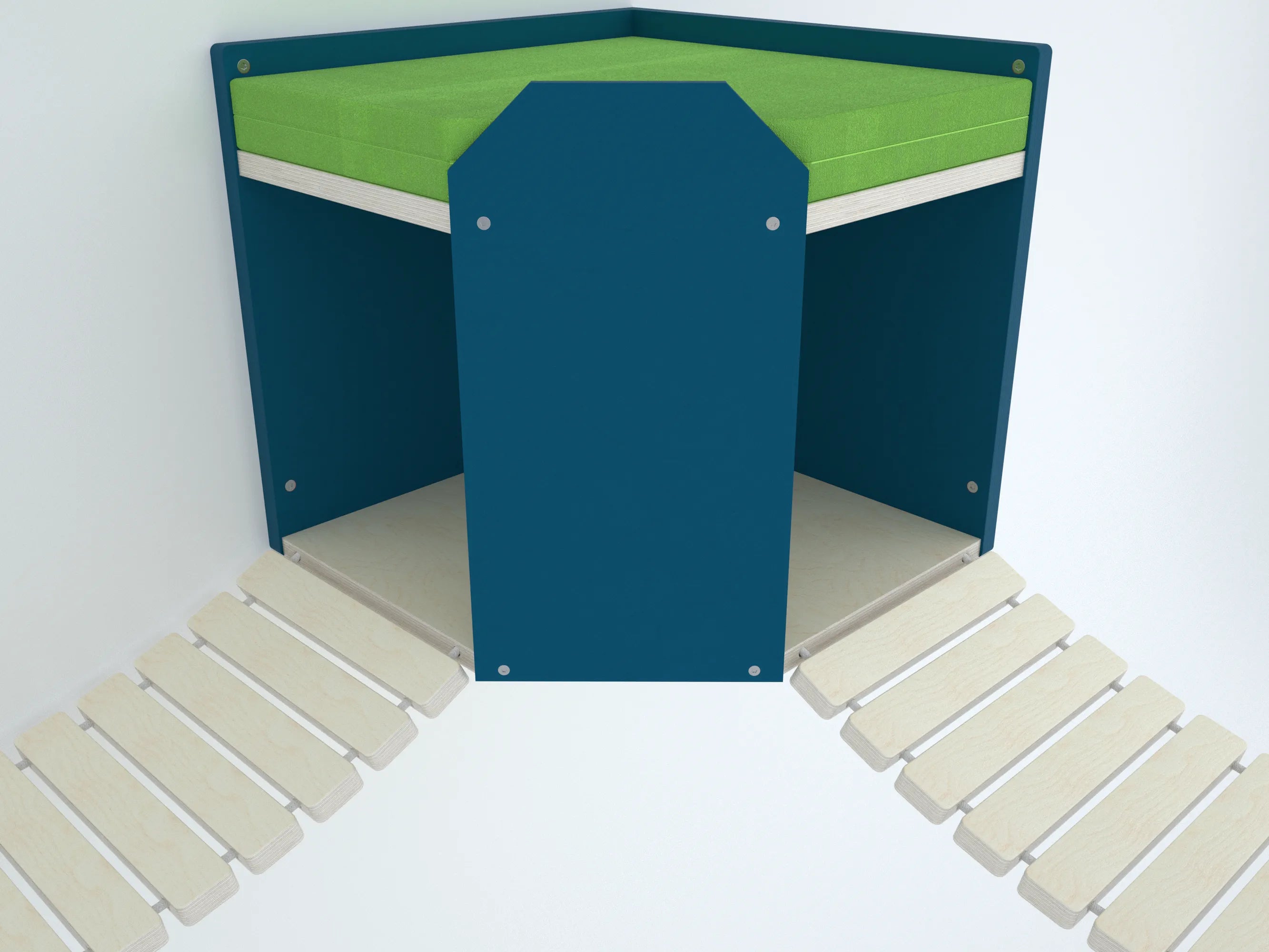 Cat Wall Shelf Corner Box Bridge Platform - Wally Bridge CornerBox - Scratchy Things Premium Pet Furniture