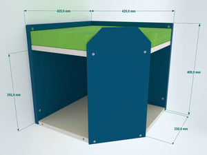 Cat Wall Shelf Corner Box Bridge Platform - WideBridge CornerBox Bundle - Scratchy Things Premium Pet Furniture