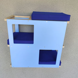 Catio Outdoor Cat Wall Shelf Bed Perch - Catio Loft - outdoor multilevel cat shelf - Scratchy Things Premium Pet Furniture
