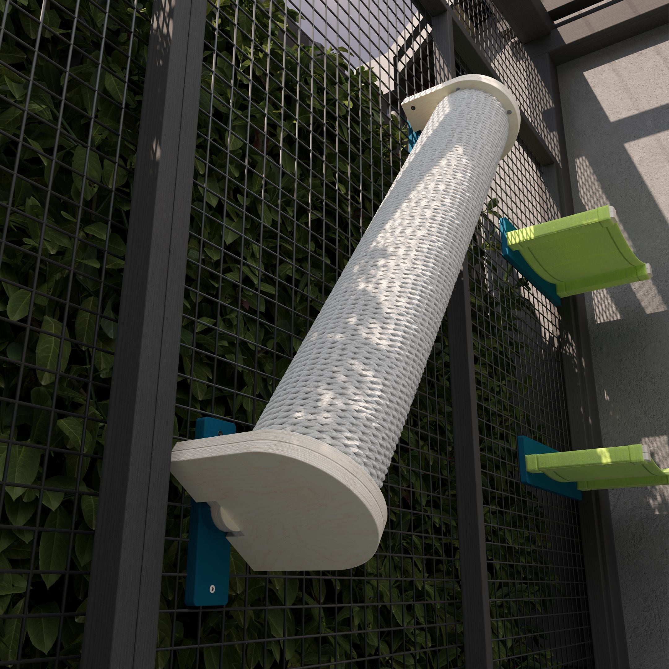 Cat scratcher for outdoor use. Can be mounted at any angle 