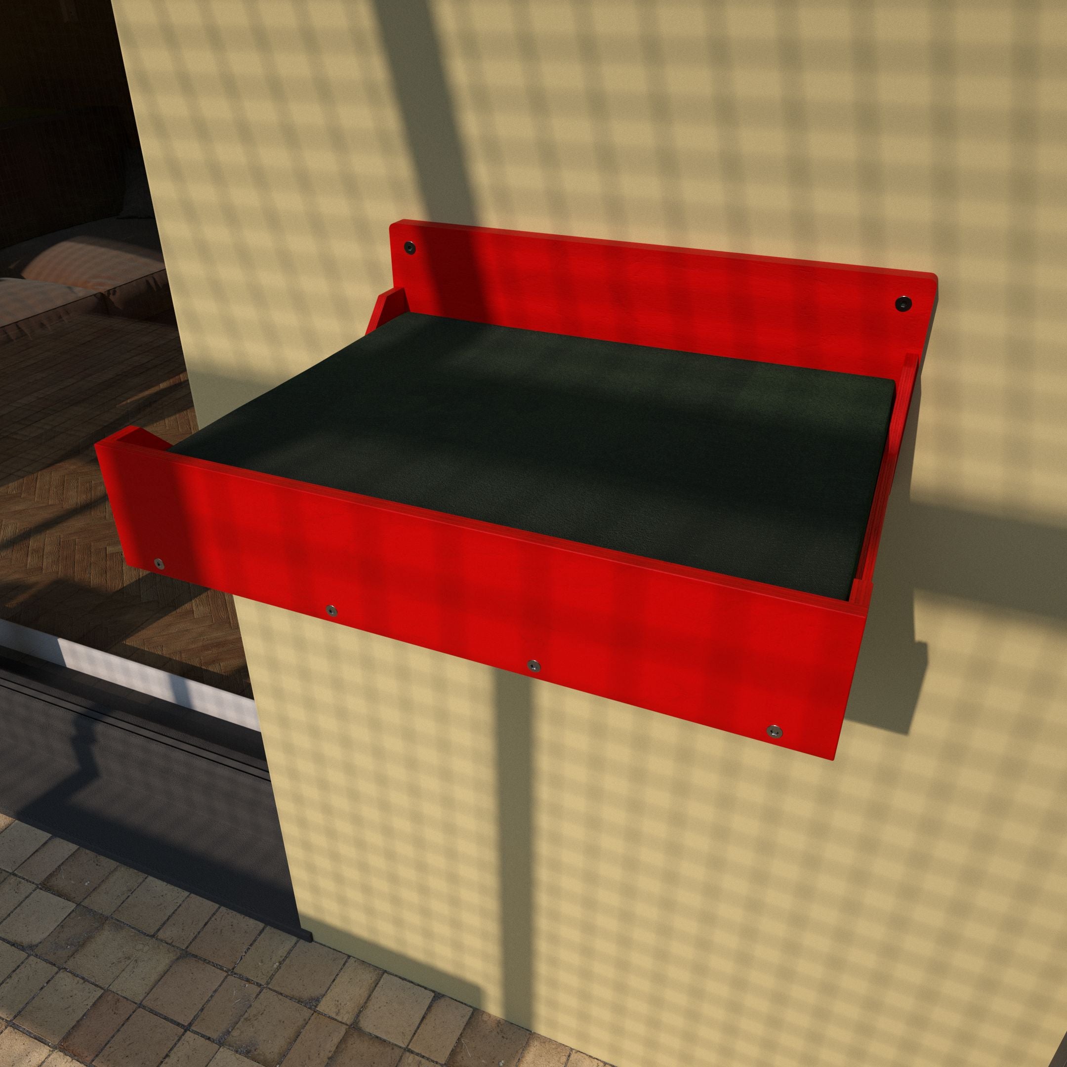 Catio Big Cat Wall Shelf Bed Cot Hammock - Catio BigCat Flat Plus - Scratchy Things Premium Pet Furniture