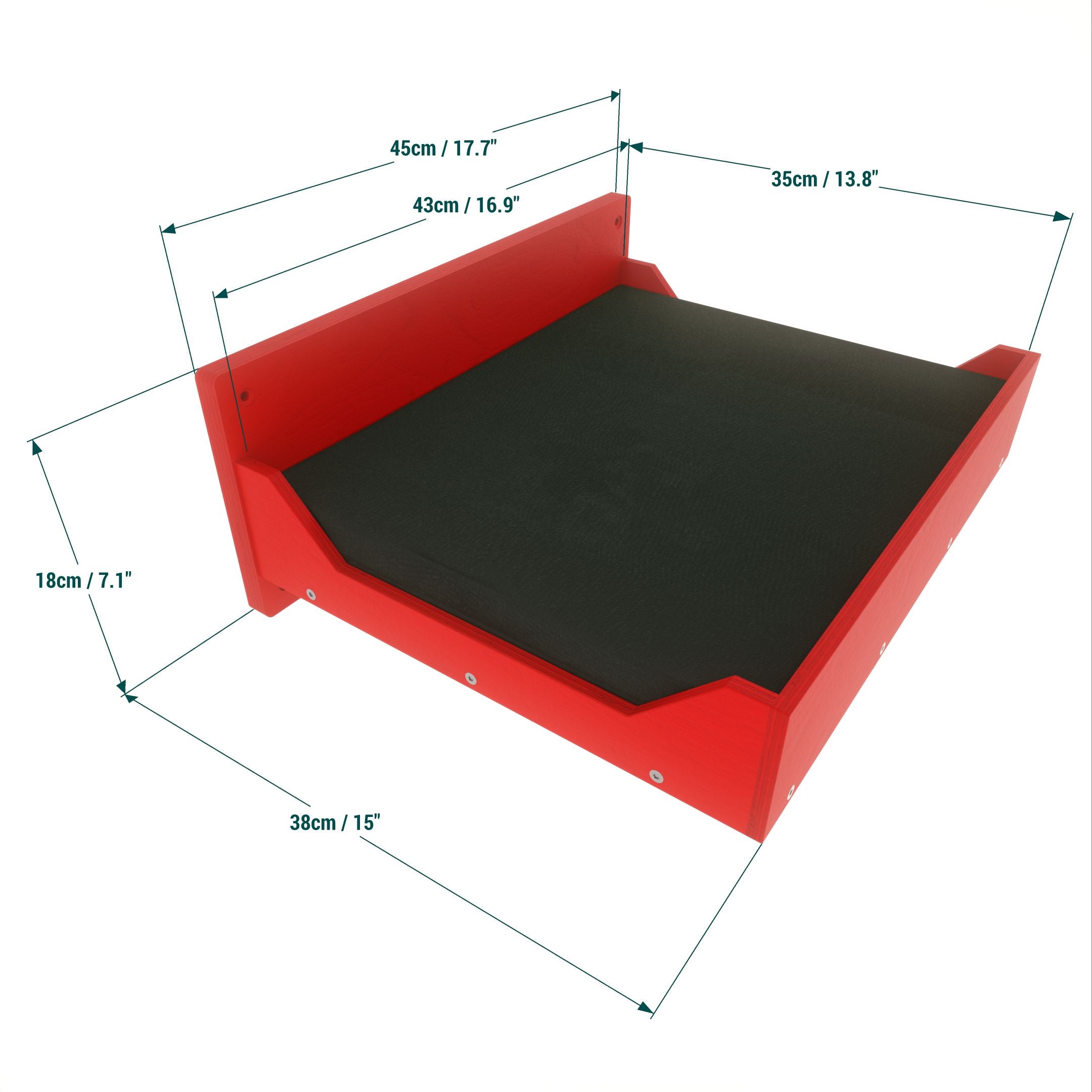 Catio Big Cat Wall Shelf Bed Cot Hammock - Catio BigCat Flat Plus - Scratchy Things Premium Pet Furniture