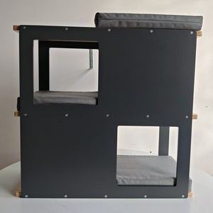 Catio Big Cat Wall Shelf Bed Perch - Catio BigCat Loft - outdoor multilevel cat shelf - Scratchy Things Premium Pet Furniture