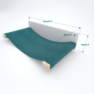 Catio Big Cat Wall Shelf Bed Cot Hammock - Catio Giant Cot - outdoor cat hammock for large cats, XXL cat hammock - Scratchy Things Premium Pet Furniture