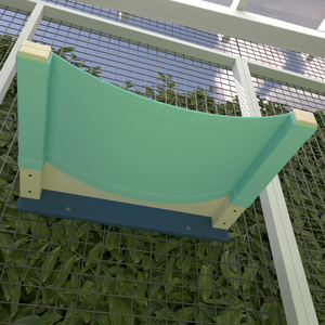 Catio Big Cat Wall Shelf Bed Cot Hammock - Catio BigCat ComboCot - outdoor cat hammock for large and heavy cats - Scratchy Things Premium Pet Furniture