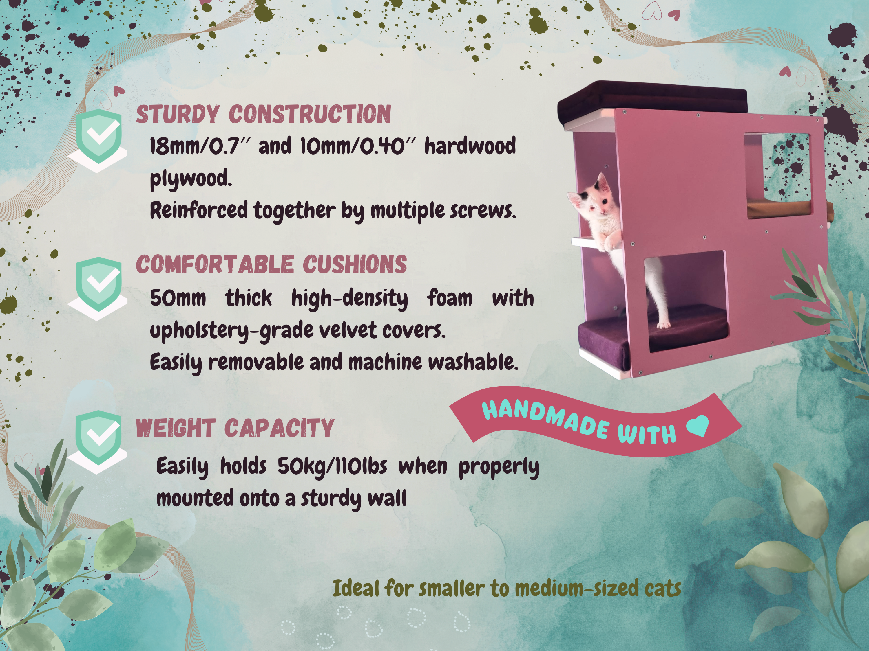 Cat Wall Shelf Bed - Wally Loft - Scratchy Things Premium Pet Furniture