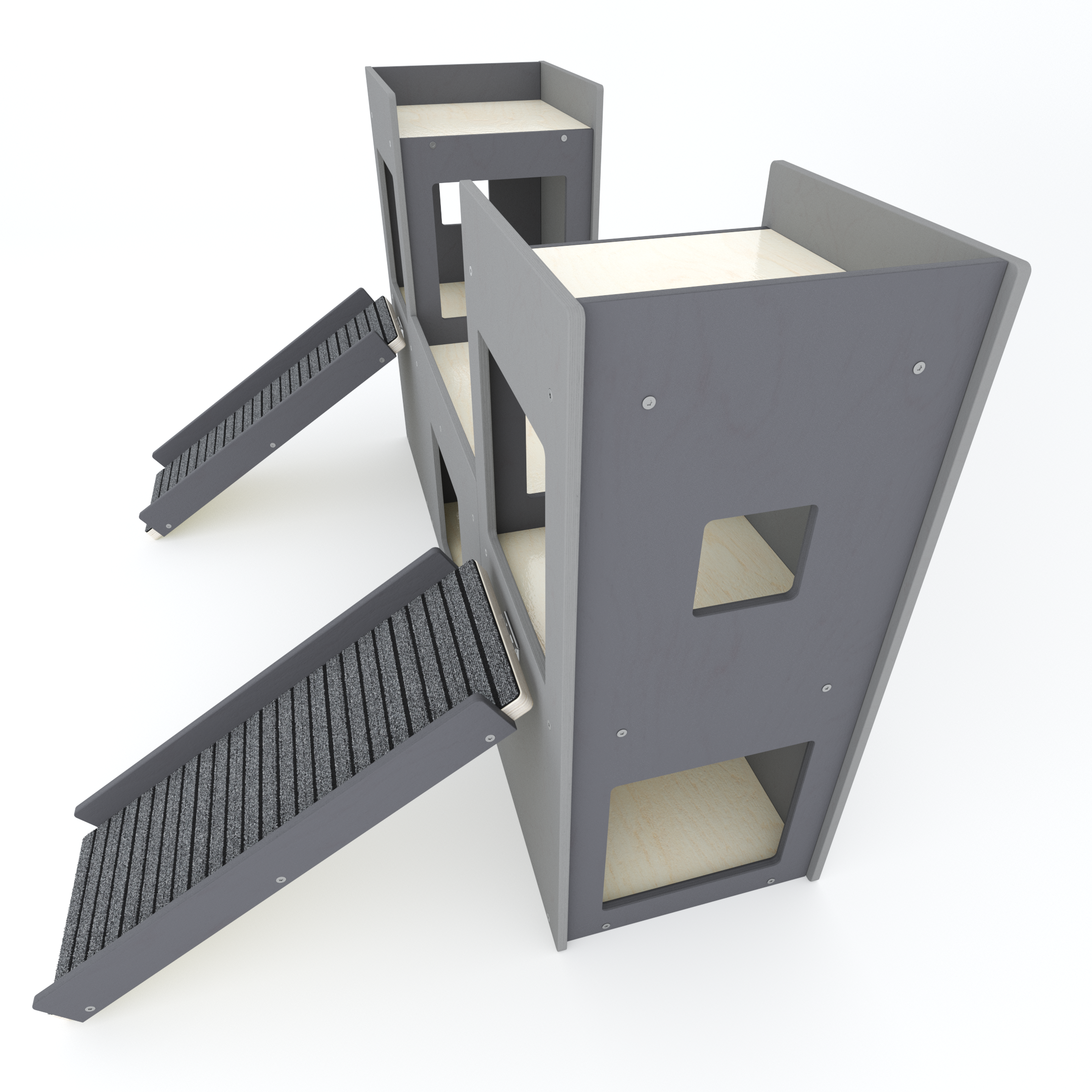 Rabbit House Box Tunnel Castle Fortress - Nibbler Castle - Scratchy Things Premium Pet Furniture