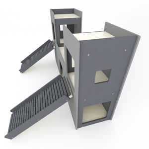 Rabbit House Box Tunnel Castle Fortress - Nibbler Castle - Scratchy Things Premium Pet Furniture