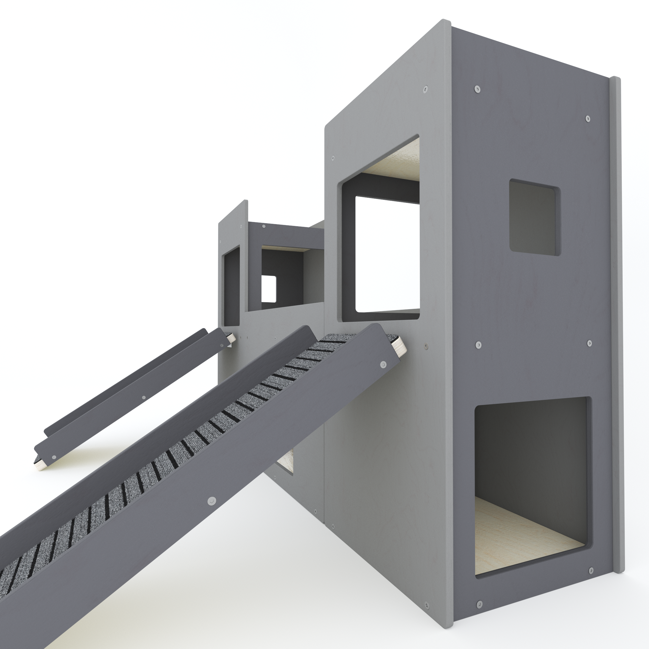 Rabbit House Box Tunnel Castle Fortress - Nibbler Castle - Scratchy Things Premium Pet Furniture