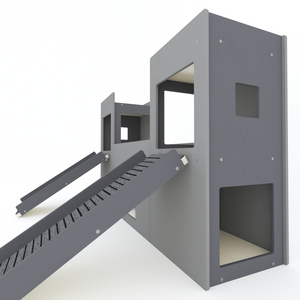 Rabbit House Box Tunnel Castle Fortress - Nibbler Castle - Scratchy Things Premium Pet Furniture