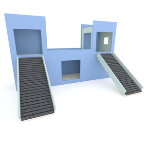 Rabbit House Box Tunnel Castle Fortress - Nibbler Castle - Scratchy Things Premium Pet Furniture