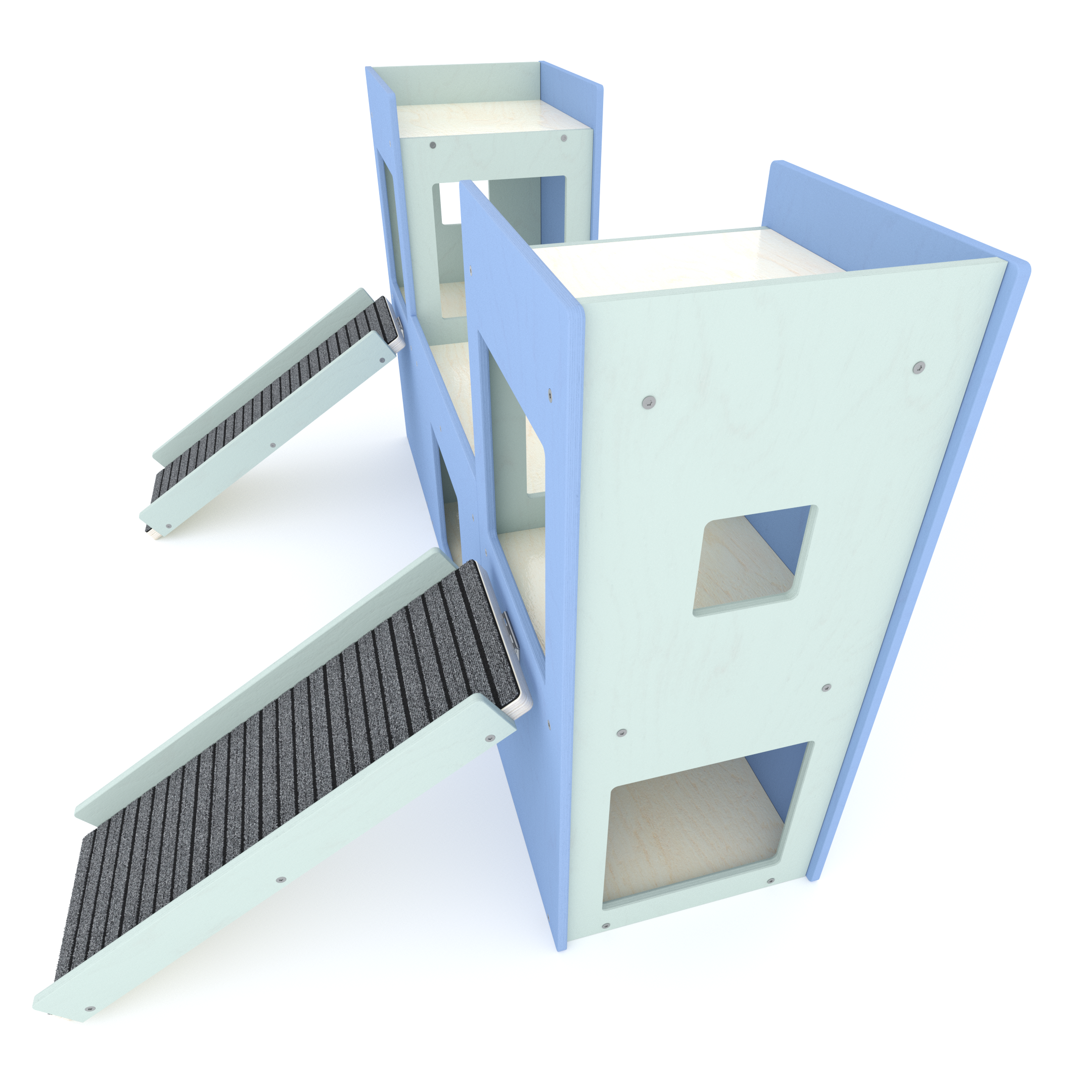 Rabbit House Box Tunnel Castle Fortress - Nibbler Castle - Scratchy Things Premium Pet Furniture