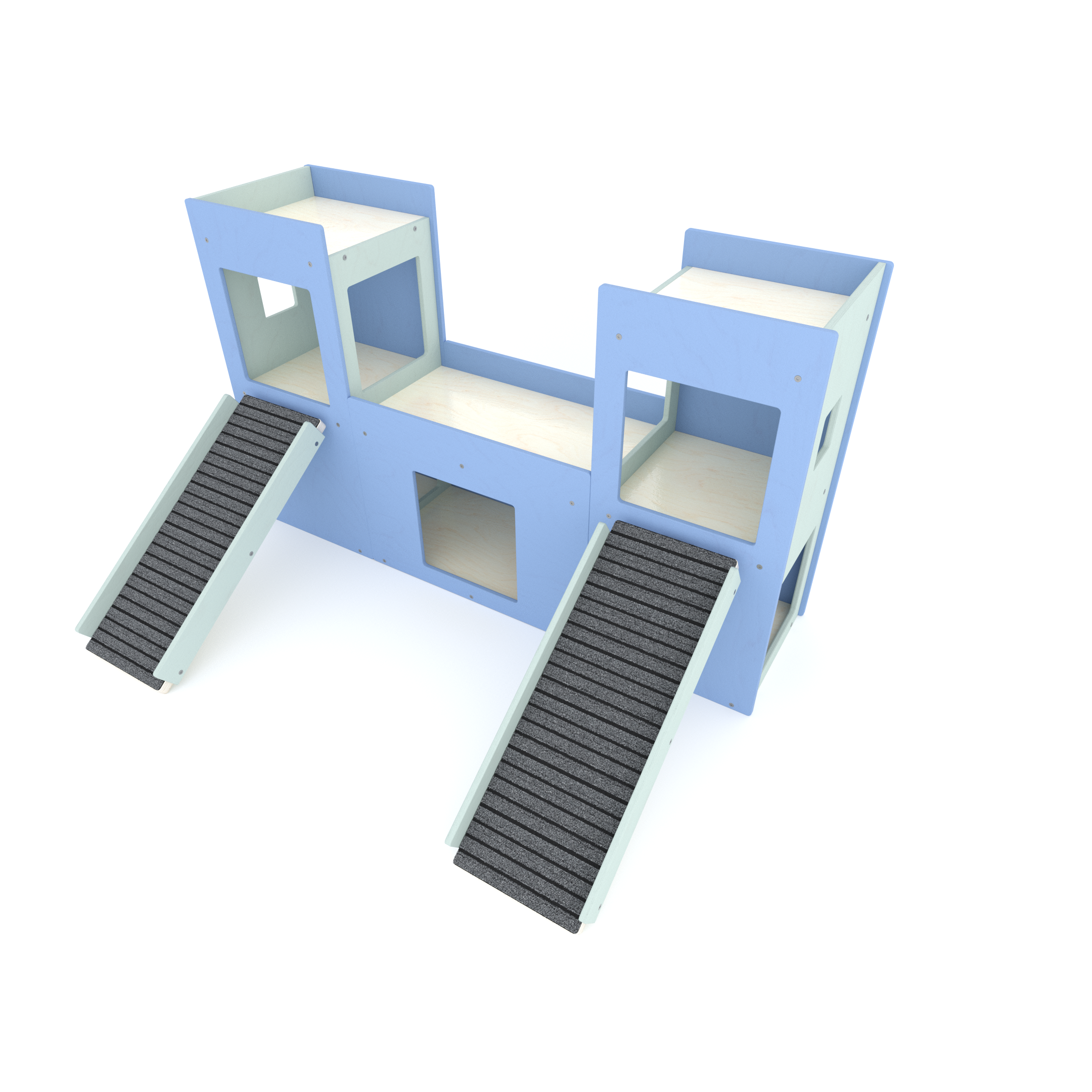 Rabbit House Box Tunnel Castle Fortress - Nibbler Castle - Scratchy Things Premium Pet Furniture