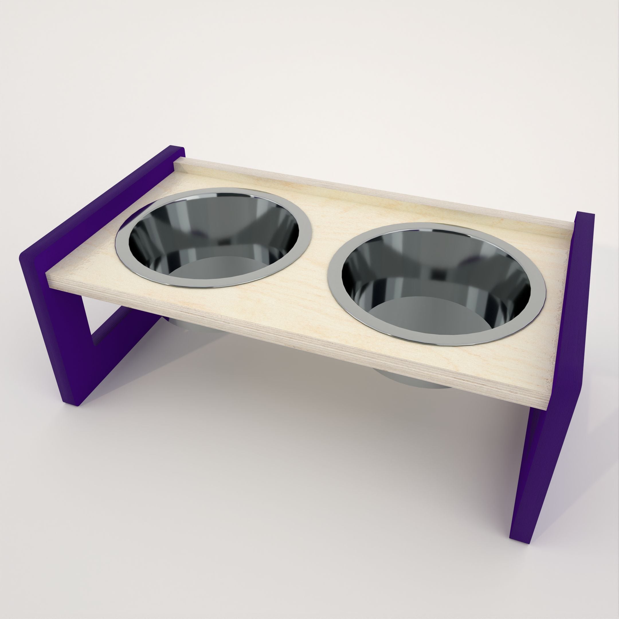 Cat Dog Floor Feeder - Doggo Feeder Duo - Scratchy Things Premium Pet Furniture